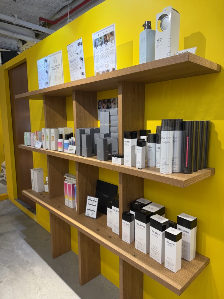 Japanese professional home care products for grey blending and color maintenance at Japanese hair salon in Singapore