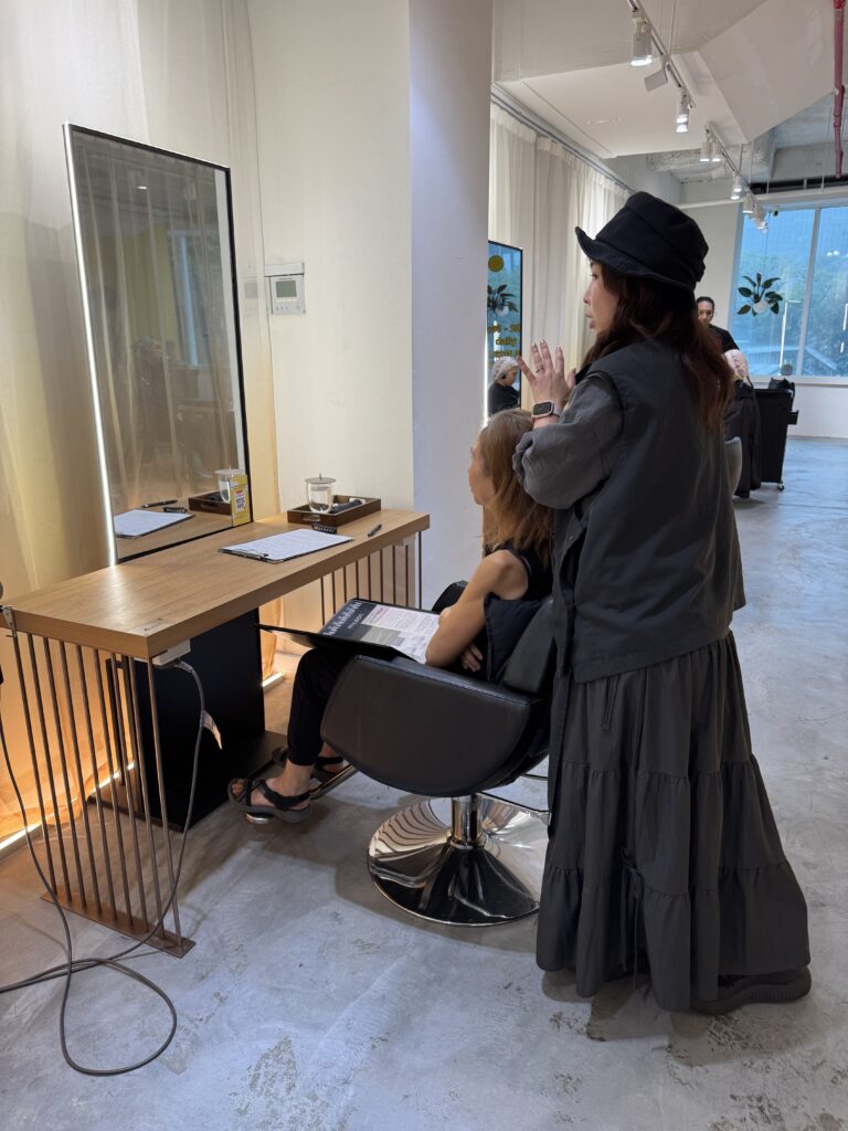 Consultation first approach by Stylist Carmen at Colors Japanese Hair Salon Singapore