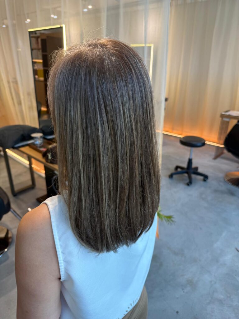 Natural Highlight Hair Singapore soft blended highlights by Stylist Satsuki Japanese Hair Salon Singapore Clarke Quay Chinatown