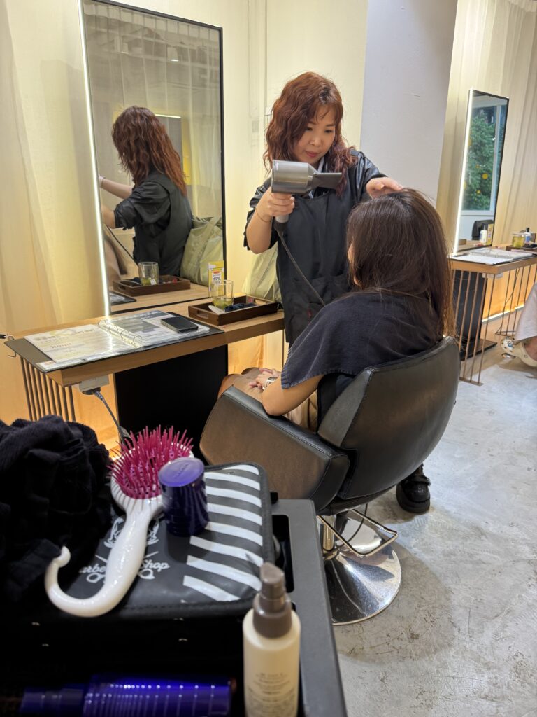 BYKARTE deep repair treatment by stylist Carmen for grey blending and damaged hair at Colors Japanese Hair Salon Singapore