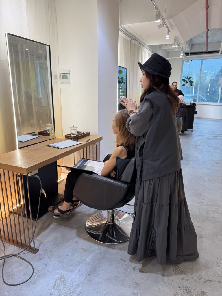 Consultation first approach by Stylist Carmen at Colors Japanese Hair Salon Singapore