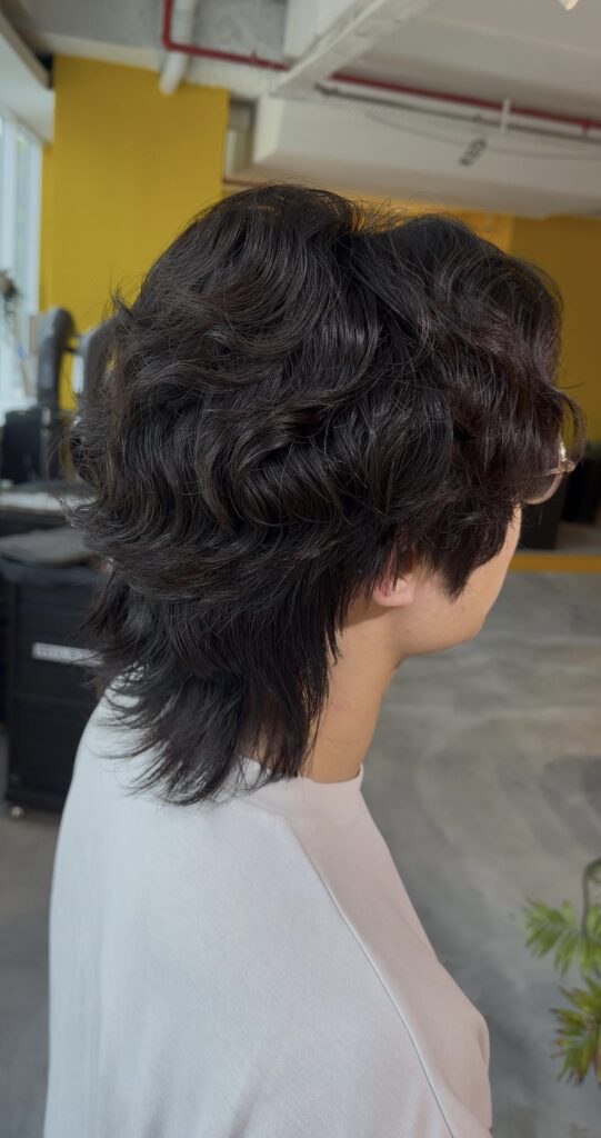 mens wolf perm singapore japanese hair salon korean texture perm layered haircut