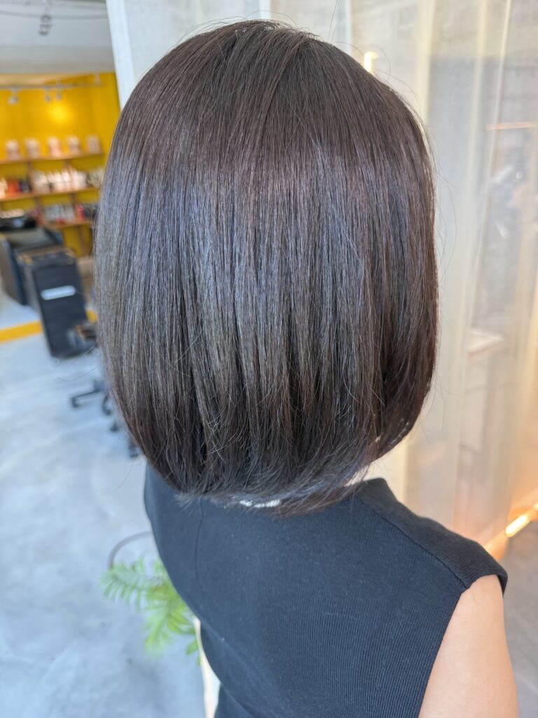 bob haircut grey coverage singapore japanese bob low damage hair color