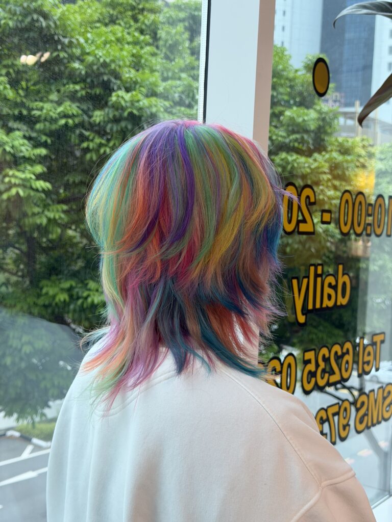 Rainbow Bleach Color Singapore | Colors Japanese Hair Salon Singapore 1 rainbow hair color singapore double bleach anime hair japanese hair salon
