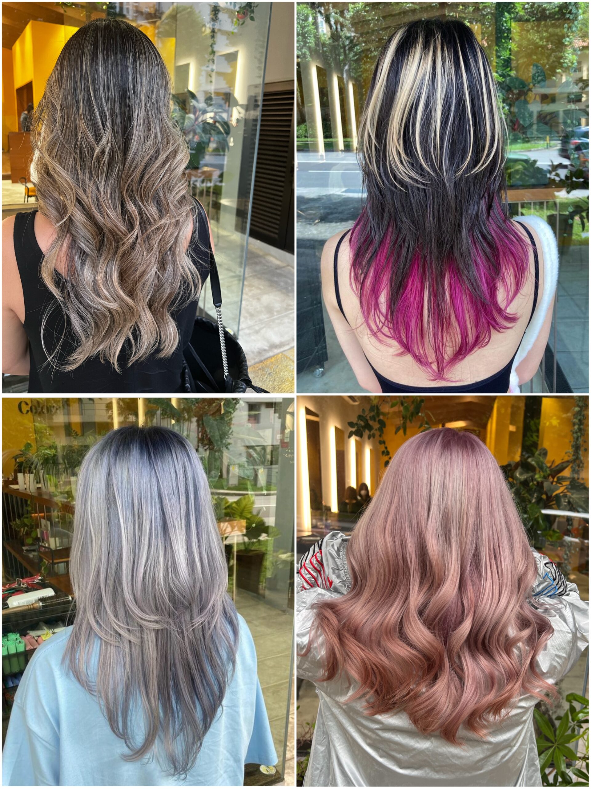Colors Japanese Hair Salon Singapore | Japanese Haircut, Colour, Head Spa in Clarke Quay 19 Creative hair color design with bleach highlights and vivid color by Japanese hair salon Singapore at Colors near Clarke Quay and Chinatown