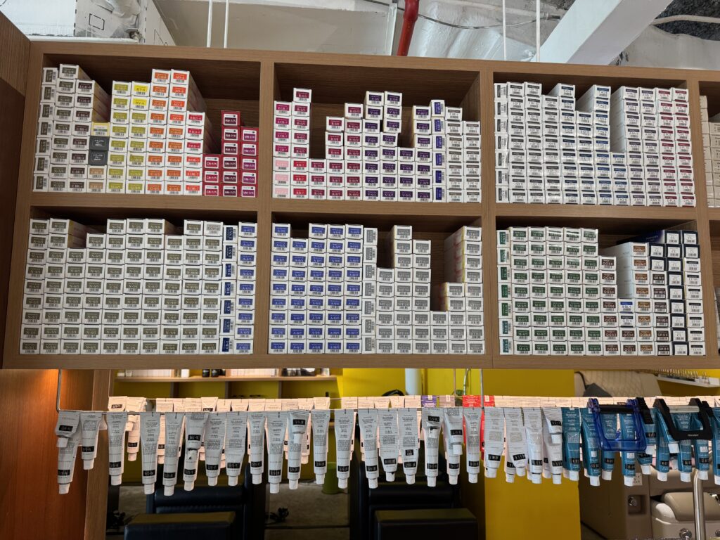 Premium Multi-Brand Color Selection – Colors Japanese Hair Salon Singapore 1 Professional Japanese and European hair color products used for custom dye formulas at Colors Japanese Hair Salon Singapore