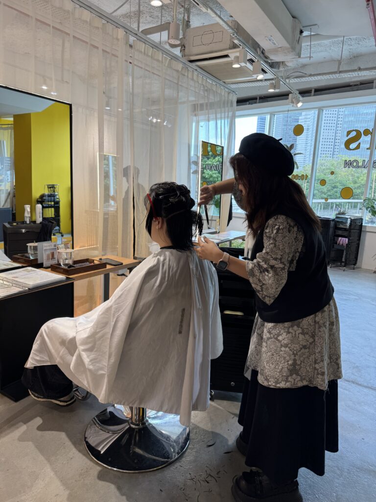 Men’s haircut and Korean-style perm service at Colors Japanese Hair Salon Singapore near Clarke Quay and Havelock Road