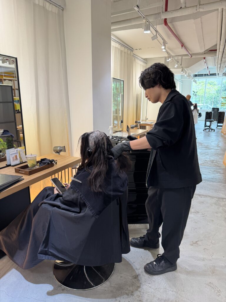 Japanese hair salon Singapore men’s haircut and Japanese straightening by stylist Ritsuki at Colors Japanese Hair Salon near Clarke Quay and Havelock Road