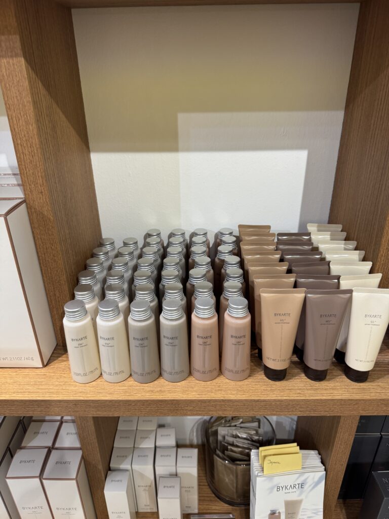 BYKARTE repair travel size products displayed at Colors Japanese Hair Salon Singapore｜Japanese hair care near Havelock Road and Clarke Quay