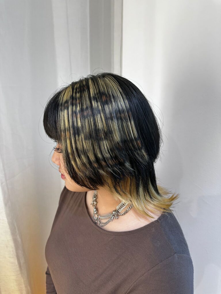 Leopard Design Bleach Color | Japanese Hair Salon Singapore 1 Leopard design bleach hair color pattern by Creative Manager Issey at Colors Japanese Hair Salon Singapore near Clarke Quay Chinatown Singapore