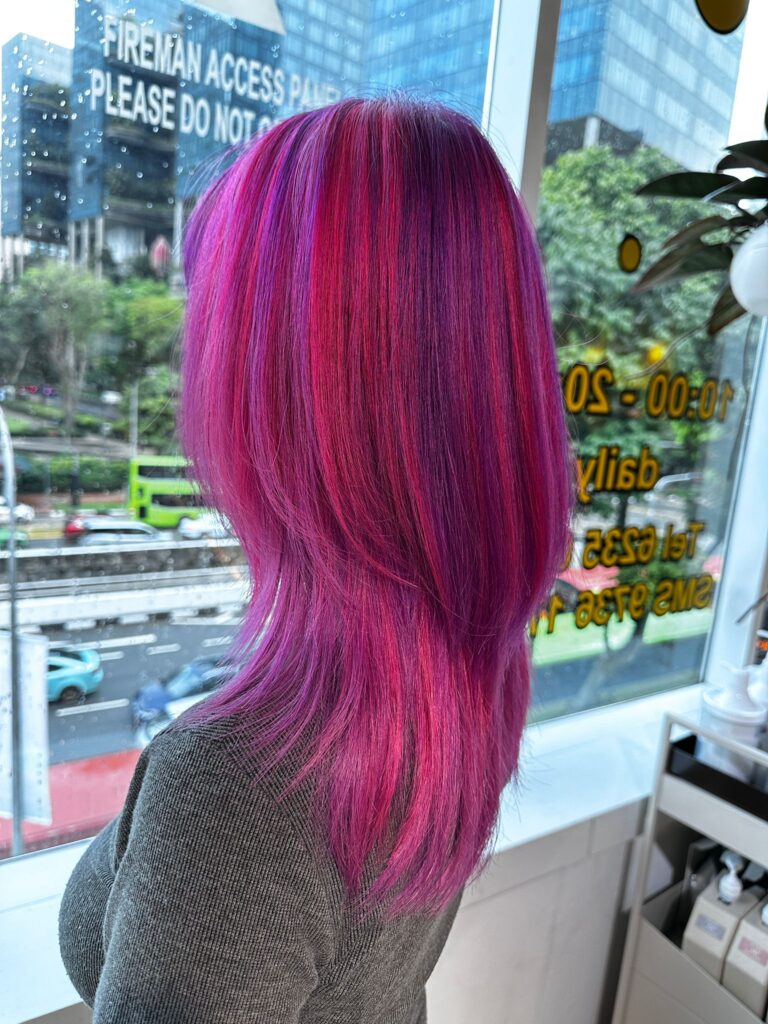 Crazy Multi Color Hair Singapore | Low Damage Creative Bleach Design by ISSEY 1 crazy multi color hair singapore low damage bleach japanese hair salon