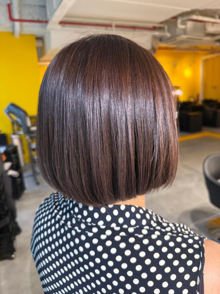 Short Bob Haircut Singapore | Red Brown Grey Coverage at Japanese Hair Salon Singapore 1 short bob haircut singapore red brown grey coverage japanese hair salon