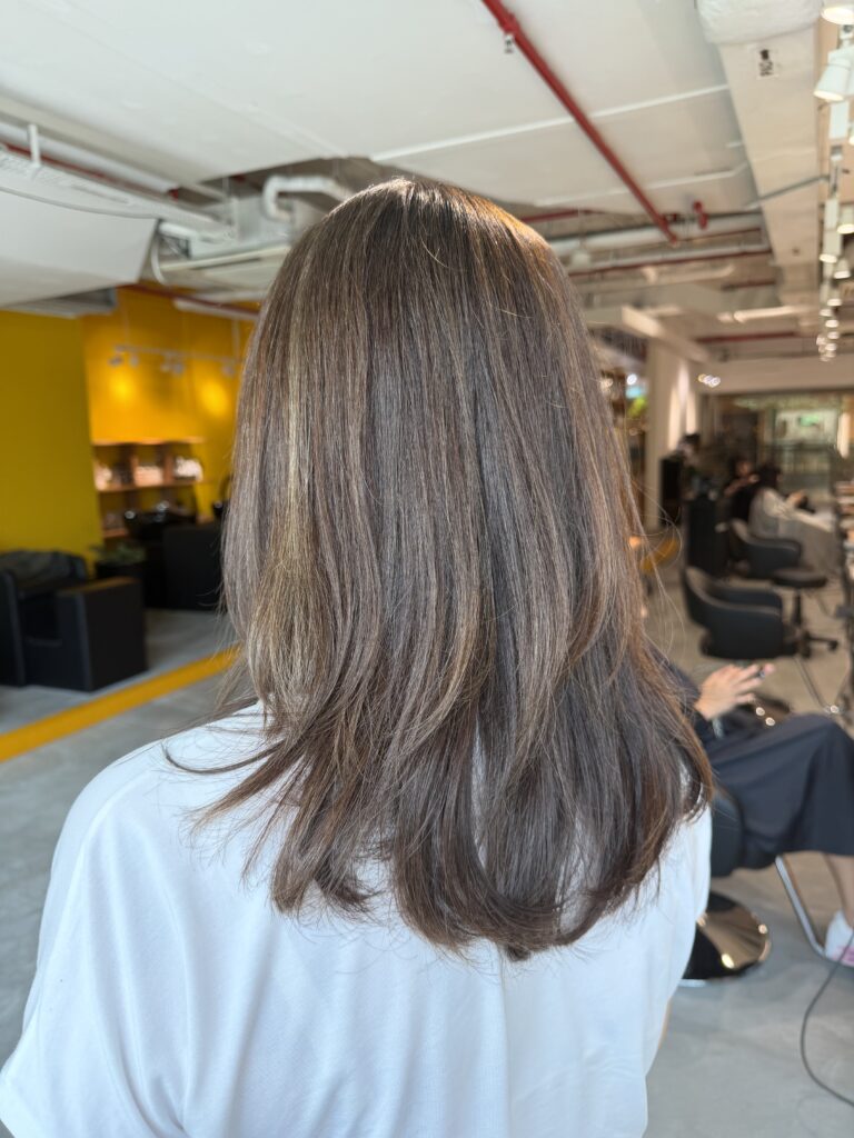 Grey Coverage Ash Brown Medium Layer Hair Singapore | Organic Hair Color Singapore 1 Grey Coverage Ash Brown Medium Layer Hair Singapore | Organic Grey Coverage Hair Color Singapore