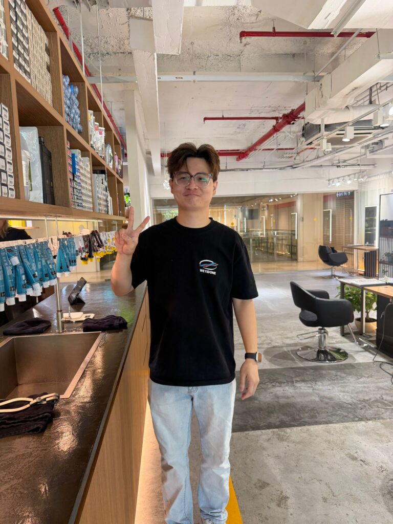 New assistant Chong joining Colors Japanese Hair Salon Singapore team, supporting salon growth, training, and hairstylist development.